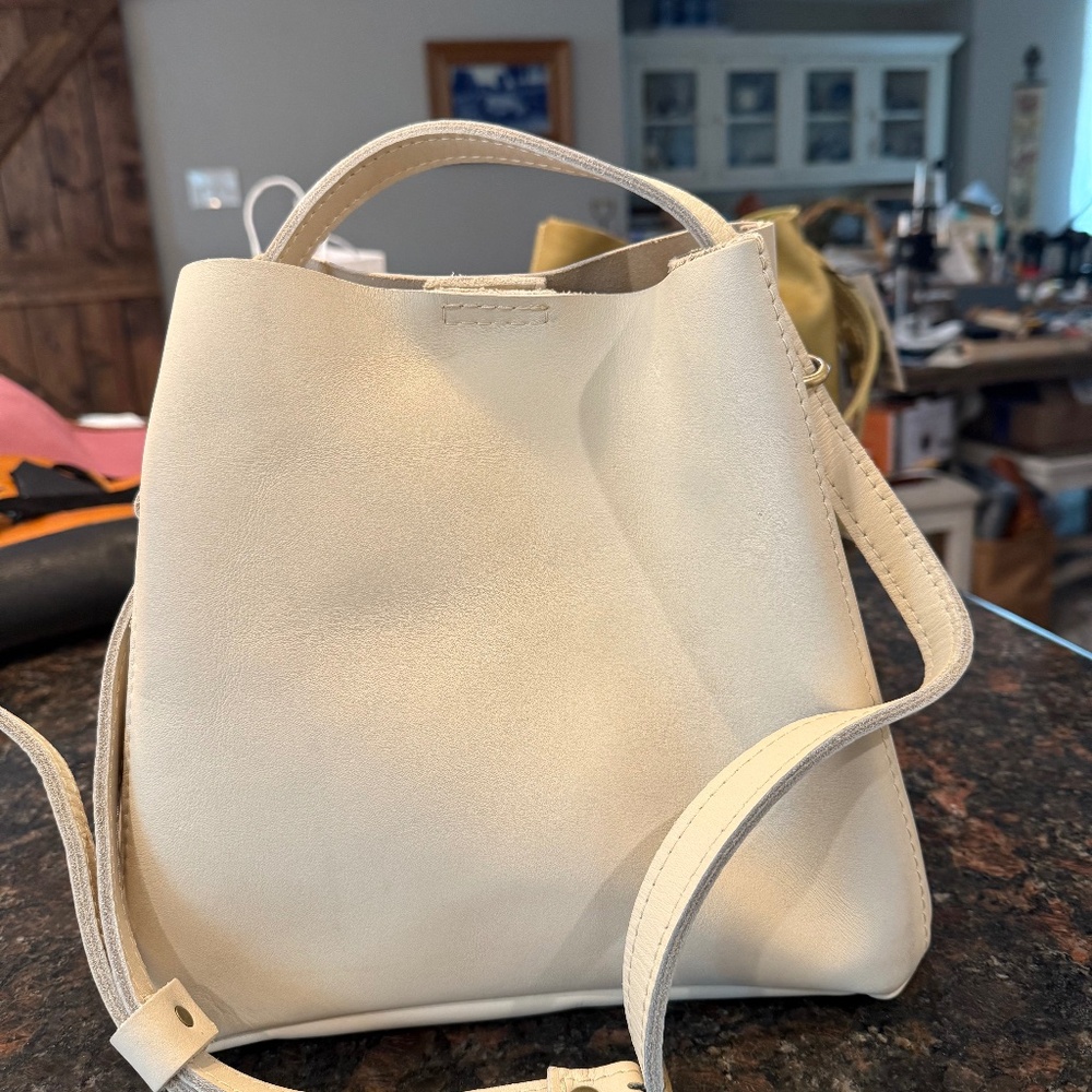 Portland Leather Bone Butterfly Shoulder Bag